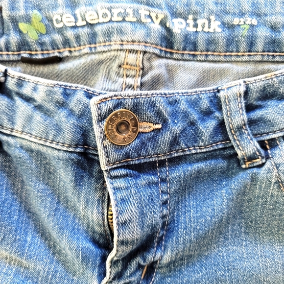 Celebrity Pink Size Skinny Jeans Medium Wash Mid Rise Size 7 - Picture 3 of 5